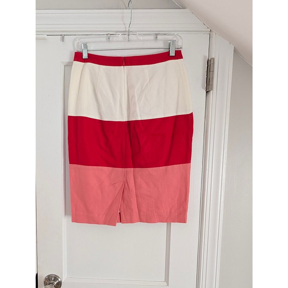 Boden Retro Colorblock Bow Pencil Skirt // US 4 / UK 8 // Red - Picture 3 of 4